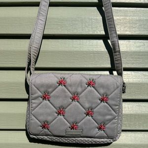 Stylish Vera Bradley Crossbody Bag with Delicate Floral Print